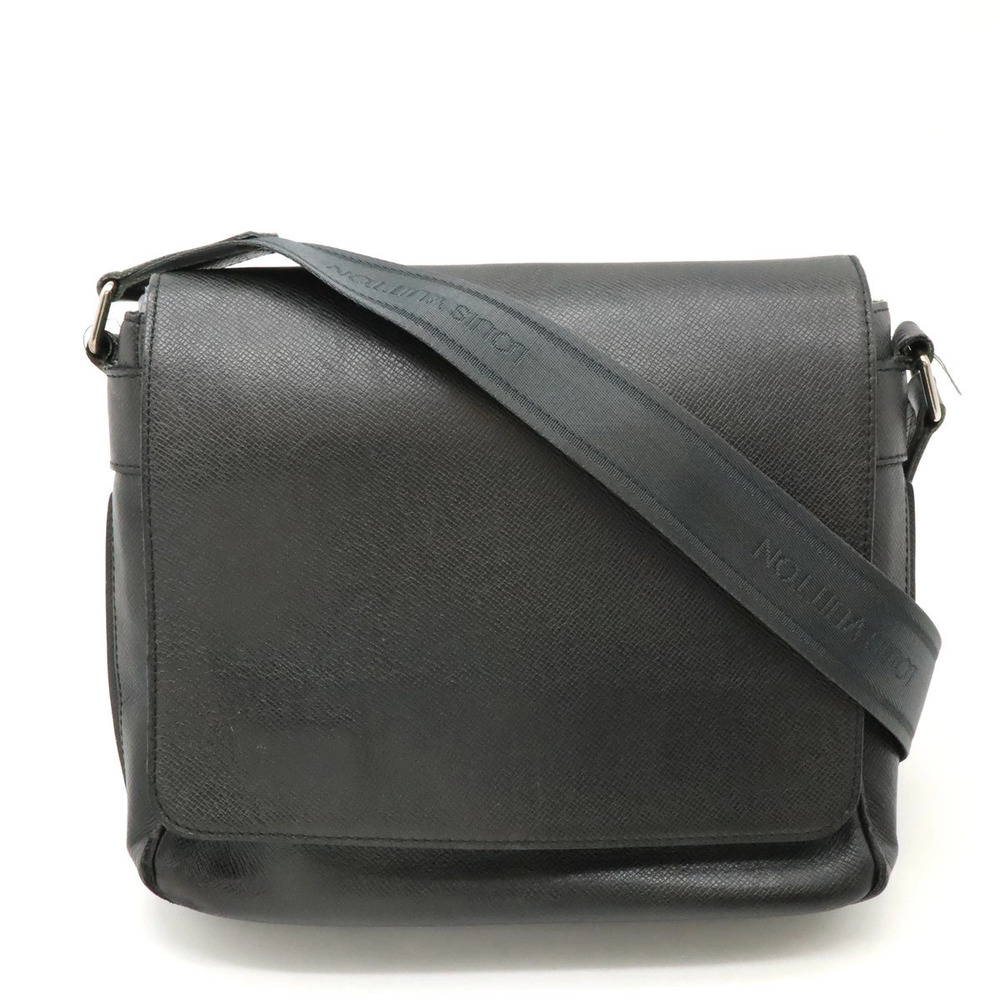 LOUIS VUITTON Taiga Roman Messenger Crossbody Leather Ardoise Black